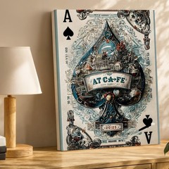 Ace Of Spades Vintage Playing Card Canvas Wall Art Decorative Print For Home