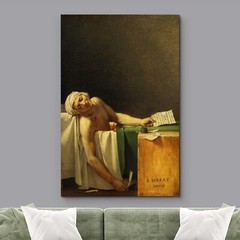 Wall26 The Death of Marat by Jacques-Louis Halloween Dark Canvas Print Wall Art