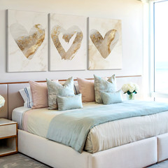 3 Pieces Elegant Abstract Large Wall Art Canvas Set for Living Room Set Of 3