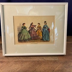 Godey’s Fashions 8″ x 10″ Framed Matted Print Women Hang or Tabletop Frame