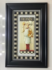 «LE PAIN» Chef’s Masterpiece III Framed Wall Art Picture by Lisa Audit 17″ x 11″