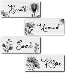 Luxurious 10×4» Farmhouse Bathroom Plaque Set – Easy Install & Lasting Design
