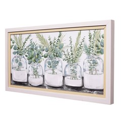 Crystal Art Gallery Double Framed Natural Wood Color Home Wall Art 12″ x 22″