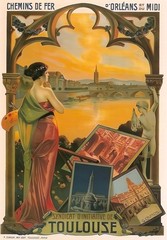 17207.Wall Decor Poster.Interior Art.Toulouse France Travel Nouveau Woman