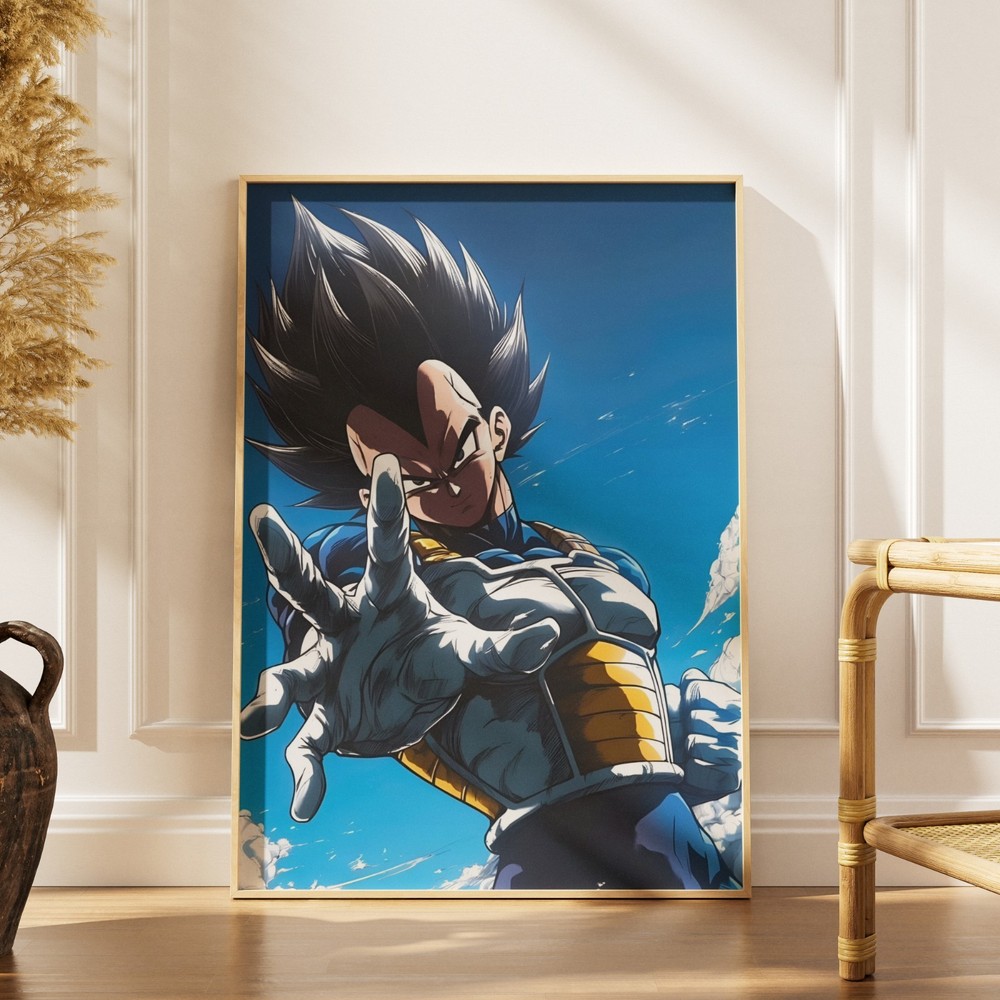 Vegeta Dragon Ball Z Anime Poster Print Saiyan Prince Wall Art Decor DBZ Super