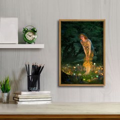 Framed Wall Art Fairy Tale Midsummer Eve with A Girl and Elves by Edward Robert