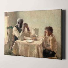 The Thankful Poor By Henry Ossawa Tanner Christian Praying Canvas Print Wall Art