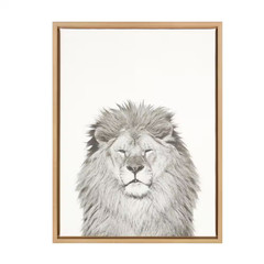 24 In. X 18 In. «Lion» by Tai Prints Framed Canvas Wall Art