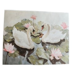 Coquette Pink Wall Art Decor Swan 6-8×10” Canvas, Pastel Prints No Frame No Box