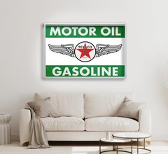 Green Texaco Gasoline Motor Oil Sign Design Sizes 24×36 or 11×17 In Poster