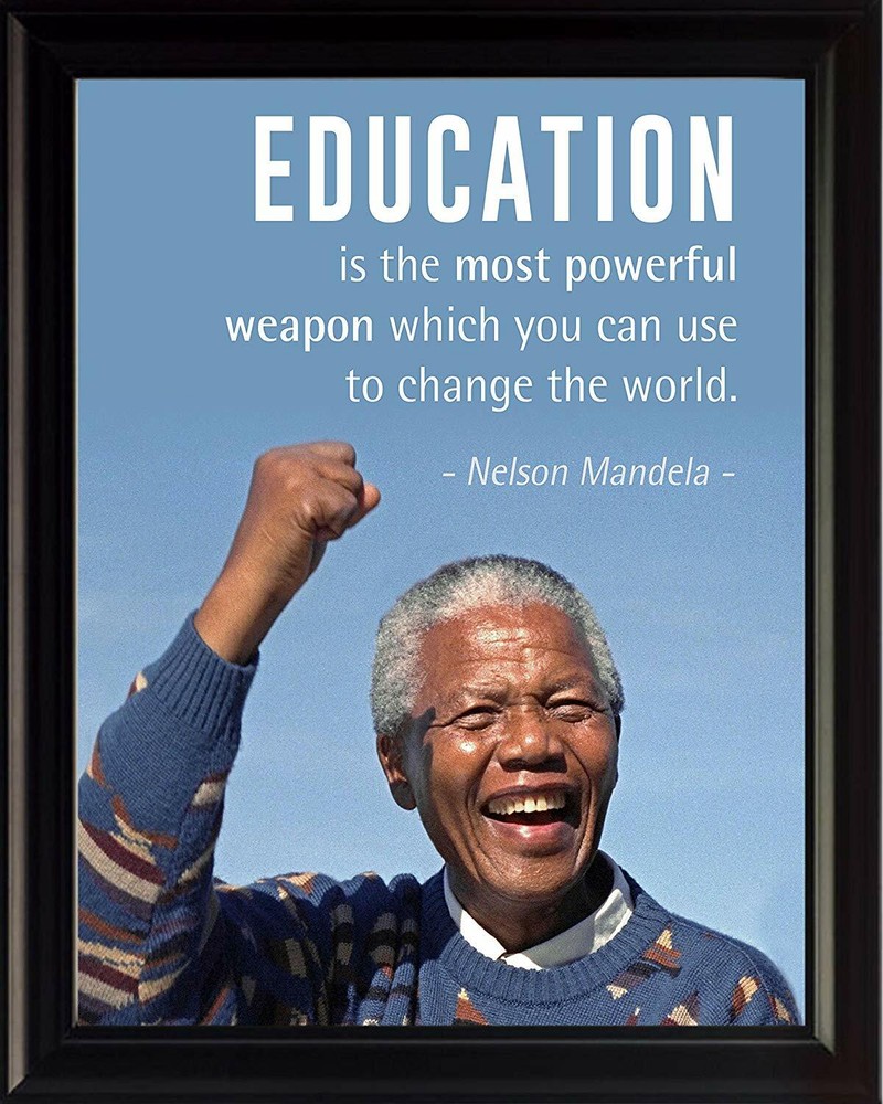 Nelson Mandela Quote | Motivational Poster Print Picture or Framed Wall Art