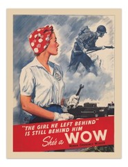 «The Girl He Left Behind» SHE’S A WOW Vintage 1940s Army Poster -Unframed- PRINT