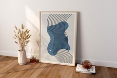 3 Piece Framed Canvas Wall Art Mid Century Color Blocks Abstract Shapes Print