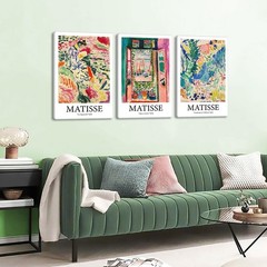 Framed Henri Matisse Abstract Canvas Wall Art Print Set French Floral Rainbow…
