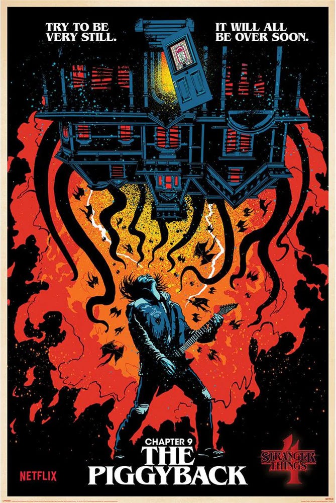 Poster Studio B – Stranger Things Piggyback 24×36″ NEW P5213