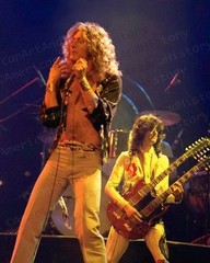 Robert Plant and Jimmy Page on Stage Led Zeppelin 1977 Photo Print Poster
