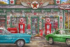 Fred’s Garage – by Michael Fishel – Art Poster – 24″ x 36″ 36L» x 24W»