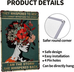 Storm Butterfly Tin Metal Signs Poster 8X12IN – «I Am The Storm» Inspirational