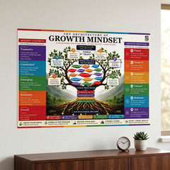 Growth Mindset Poster 54×36» Positive Classroom Decorations Bulletin Boards