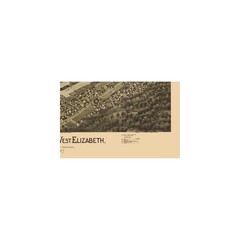Historic Panoramic View – Elizabeth Pennsylvania – Fowler 1897 – Vintage Wall