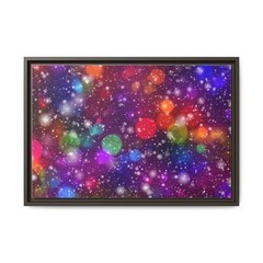 Abstract Art Dots Painting Floating Framed Canvas Art, anyroom made USA