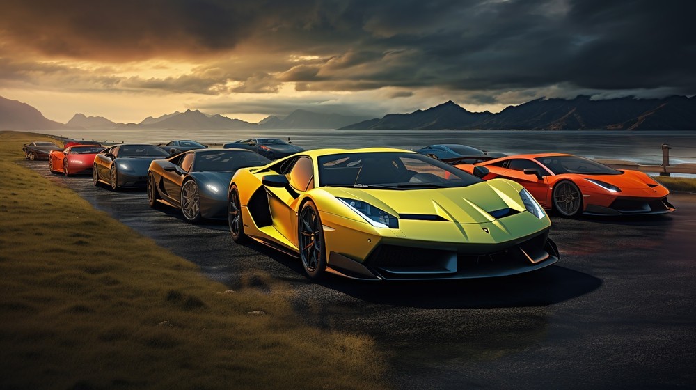 Lamborghini Super Sports Cars poster A4/A3 Choose size Semi-Gloss poster only