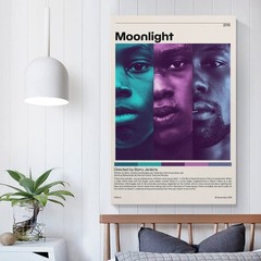 ALUKAP Moonlight Retro Movie Minimalist Poster Frame 12×18 inches, S