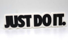 3D Printed Nike «Just Do It» Logo Shelf Display Sign For Shoe Collection & More