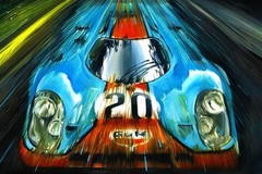 Porsche 917 Le Mans Art: Metal Print-Gallery Canvas-FujiFilm Poster