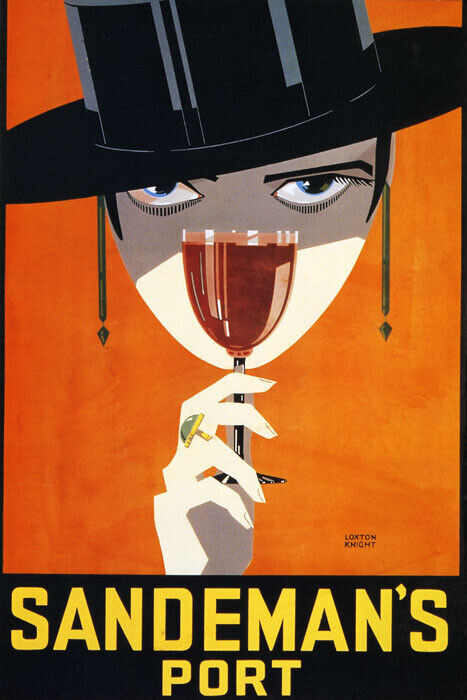 SANDEMAN PORT GIRL PORTUGUESE WINE EUROPE PORTUGAL TRAVEL VINTAGE POSTER REPRO