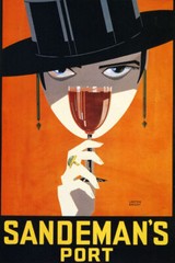 SANDEMAN PORT GIRL PORTUGUESE WINE EUROPE PORTUGAL TRAVEL VINTAGE POSTER REPRO