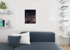 Illuminated Cityscape Seattle Washington Photo Photograph Poster 24×16