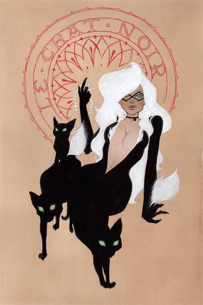 Black Cat By Steinlen Fine 1895 Print Wall Art Home Decor – POSTER 20×30