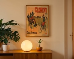 Clément Cycles & Automobiles Bombled (France) Bicycle 1903 Retro Vintage Poster