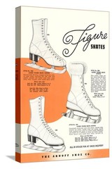 Stretched Canvas Print Figure Skates, 12″ x 18″