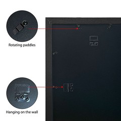 VCK 24 x 36 Inch Black Poster Frame Wood with Plexiglass Hanging 24×36,