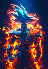 Dragon ball Z Goku poster print 13»x19» home decor glossy paper #1