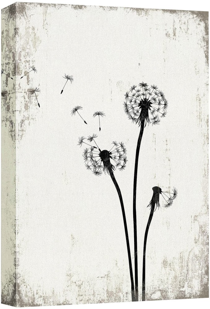 wall26 Canvas Print Wall Art Black & White Grunge 18″L x 12″W, Artwork – 13