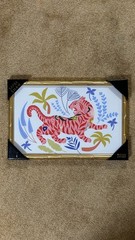 SAPNA SHAH FRAMED TIGER WALL ART 12″x18″ LOTERIA #70 LOTTERY PRINT DECOR