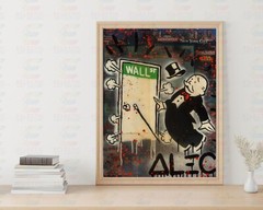Alec Monopoly Wall St Art Print| Mounted Canvas | Framed Canvas |Acrylic