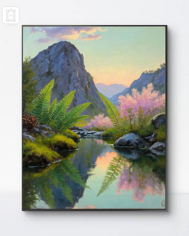 Mediterranean Village Canvas Wall Art Textured Impasto Print Home Decor 8*12