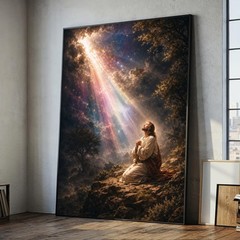 Jesus Praying Canvas Wall Art Christian Religious Home Decor Gift