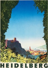 Heidelberg Germany – 1936 – Travel Poster