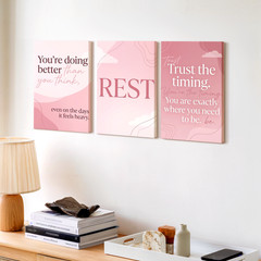 3 Pieces Inspirational Large Wall Art Canvas Set for Living Room Set Of 3