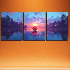 3pcs X3 Living Room Bedroom Wall Art Canvas Framed 50x70cm