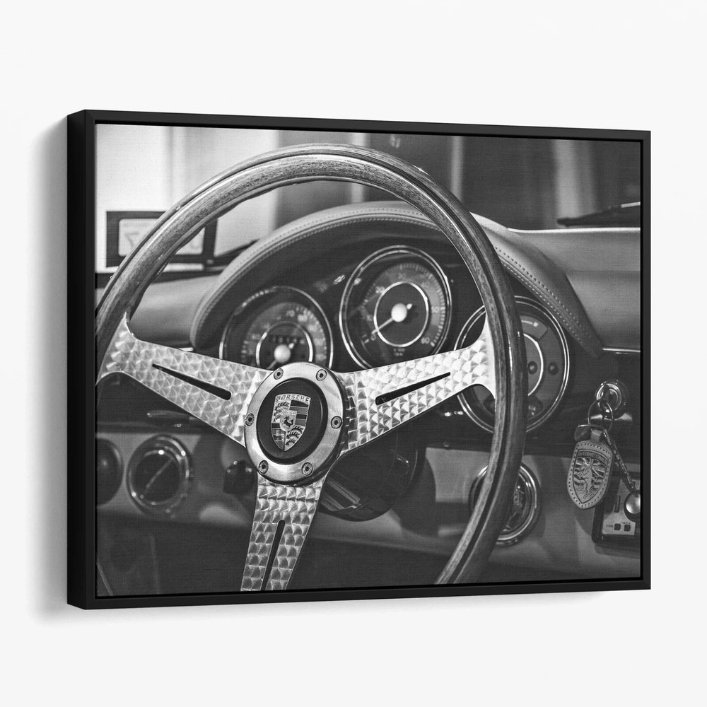 Porsche 911 Dashboard Vintage Sports Cars Canvas Print Wall Art