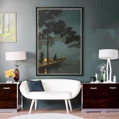 Koho Shoda Stars Over Lake Biwa Canvas/Poster Wall Art – Japanese Painting Print