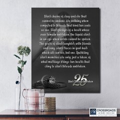 25th Anniversary Canvas frame, 25th Wedding Anniversary Present