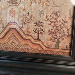 Jane Ballard Printed Photo Of Sampler Embroidery 16″ x 24.5″ Framed