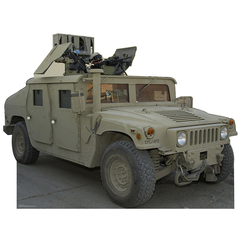 HUMVEE CARDBOARD CUTOUT Standee Standup Poster Prop Hummer Army Military Vehicle